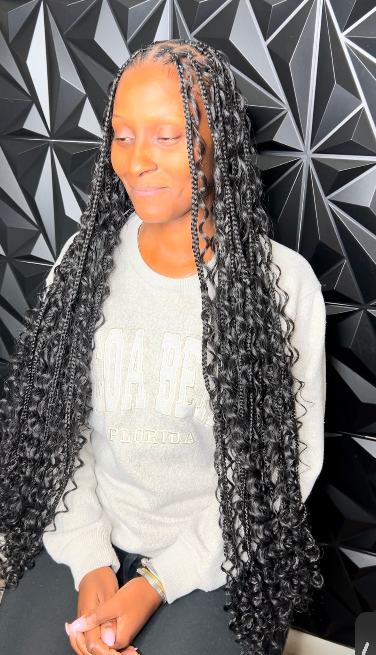 Boho Knotless Braids (Mastermix Curls)