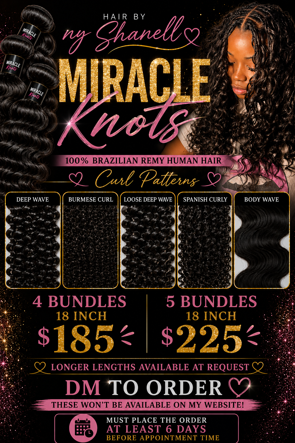 Miracle Knots (no braiding hair added)